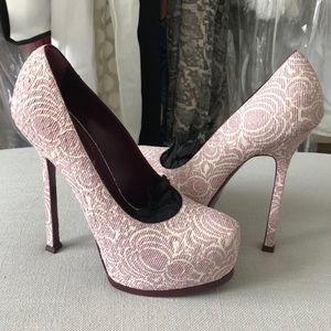Yves Saint Laurent Lt. Purple/White Swirl Platform